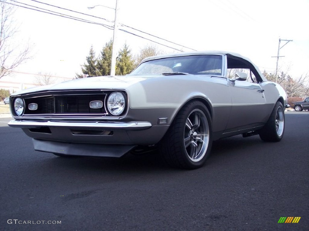 1968 Camaro Convertible - Blade Silver Metallic / Pearl Parchment Houndstooth photo #80