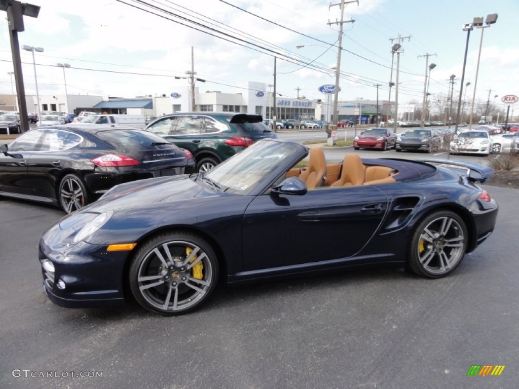 Dark Blue Metallic 2011 Porsche 911 Turbo S Cabriolet Exterior Photo #61411813