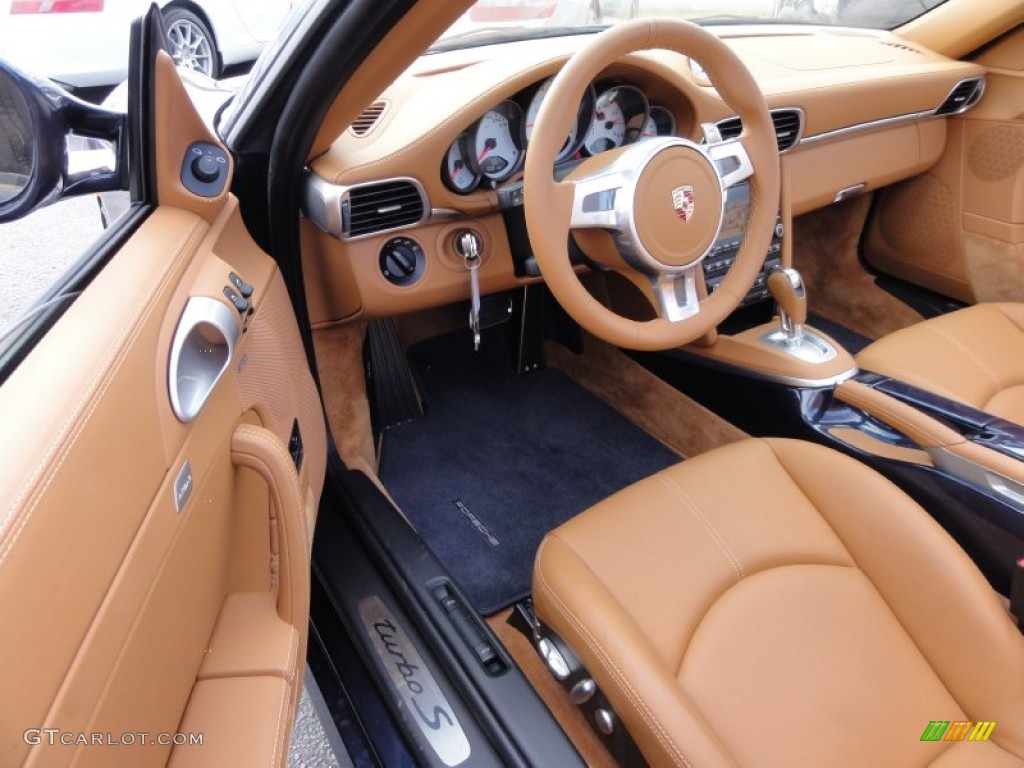 Sand Beige Interior 2011 Porsche 911 Turbo S Cabriolet Photo #61411831