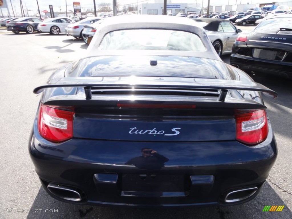 2011 911 Turbo S Cabriolet - Dark Blue Metallic / Sand Beige photo #41
