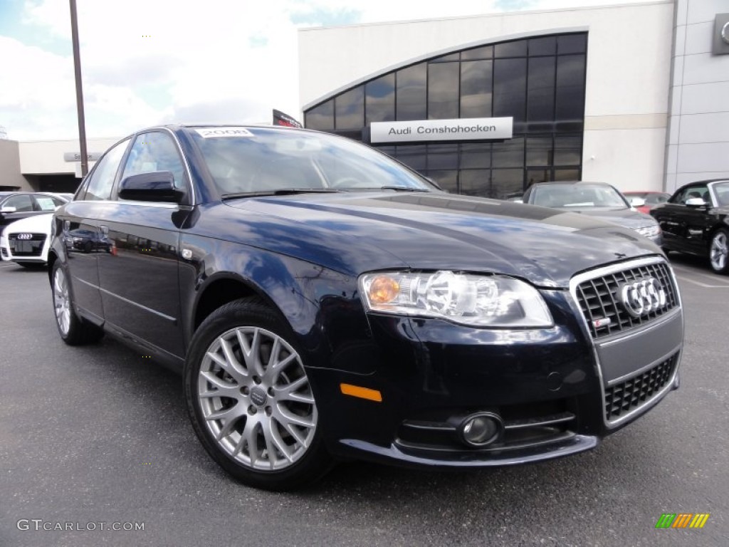 2008 A4 2.0T quattro Sedan - Moro Blue Pearl Effect / Beige photo #1