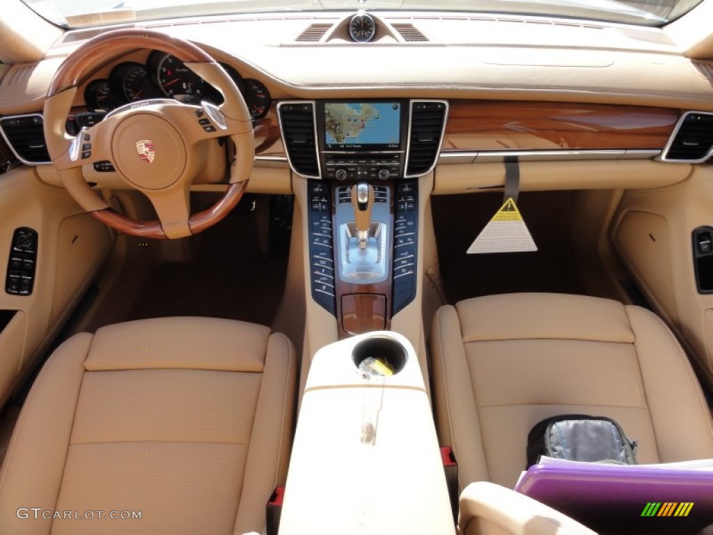 2012 Porsche Panamera Turbo Cognac/Cedar Dashboard Photo #61413605