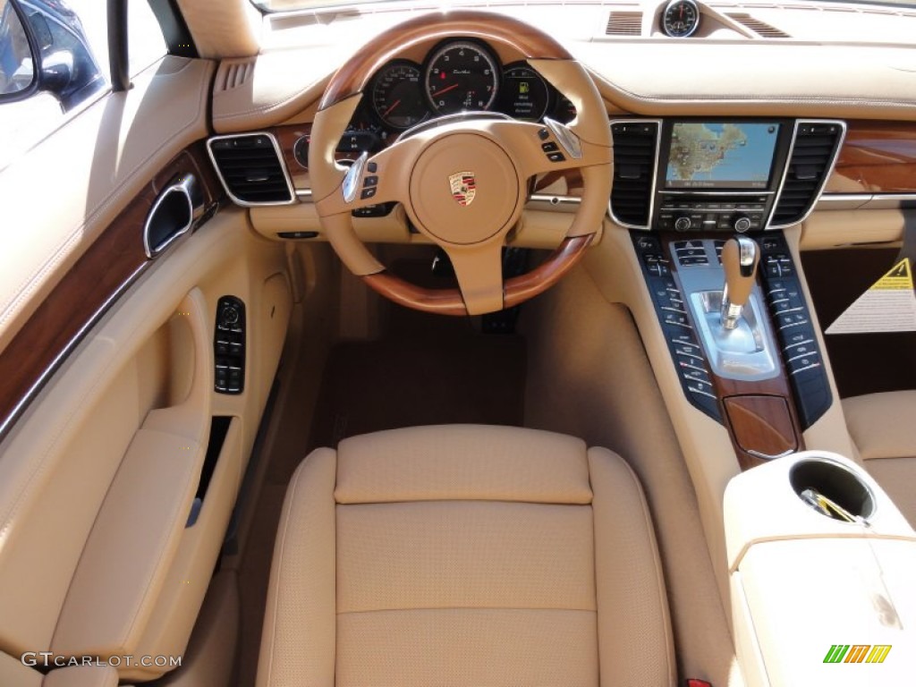 2012 Porsche Panamera Turbo Cognac/Cedar Dashboard Photo #61413613