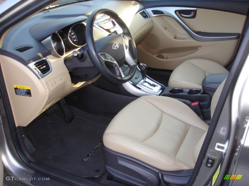 2012 Elantra Limited - Desert Bronze / Beige photo #10