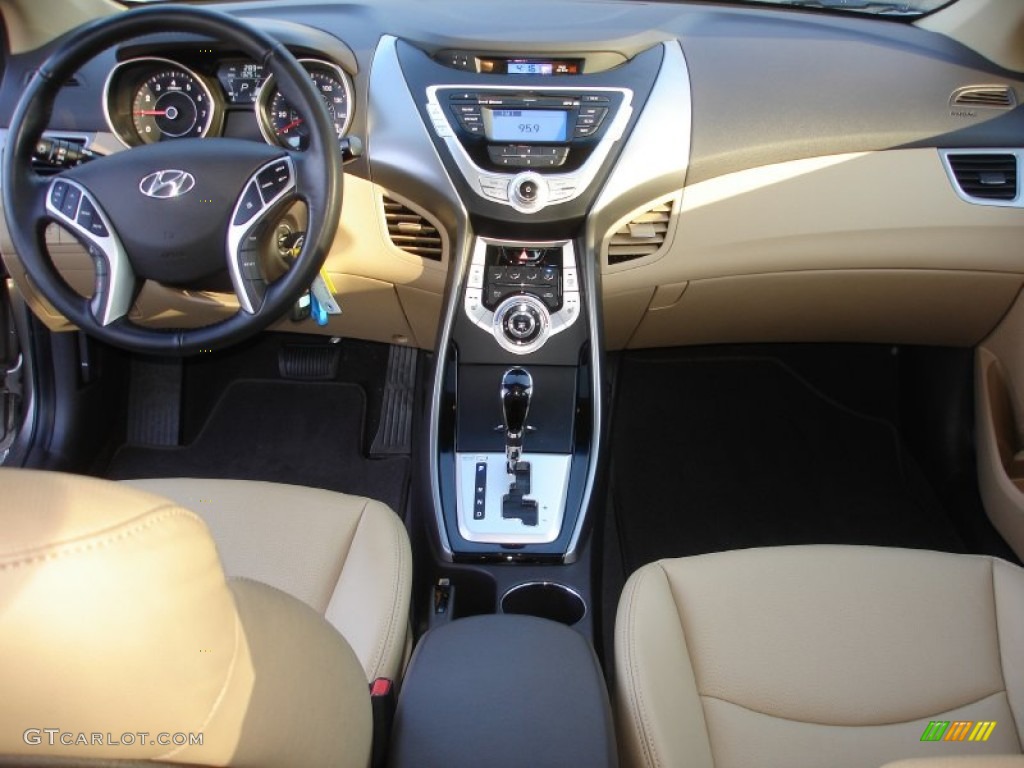 2012 Elantra Limited - Desert Bronze / Beige photo #12