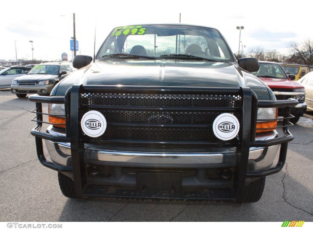 1999 F250 Super Duty XLT Regular Cab 4x4 - Dark Hunter Green Metallic / Medium Prairie Tan photo #2