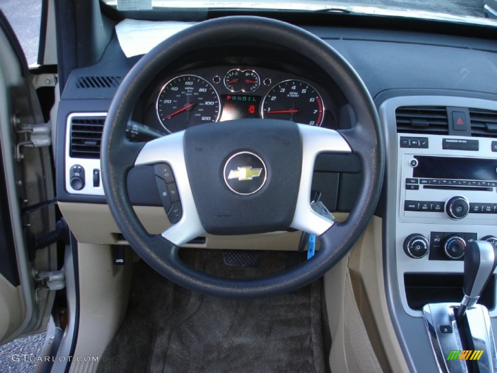 2009 Chevrolet Equinox LS AWD Light Cashmere Steering Wheel Photo #61415104