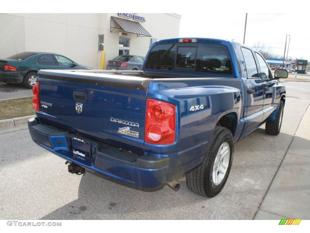 2009 Dakota Big Horn Crew Cab 4x4 - Deep Water Blue Pearl / Dark Slate Gray/Medium Slate Gray photo #4
