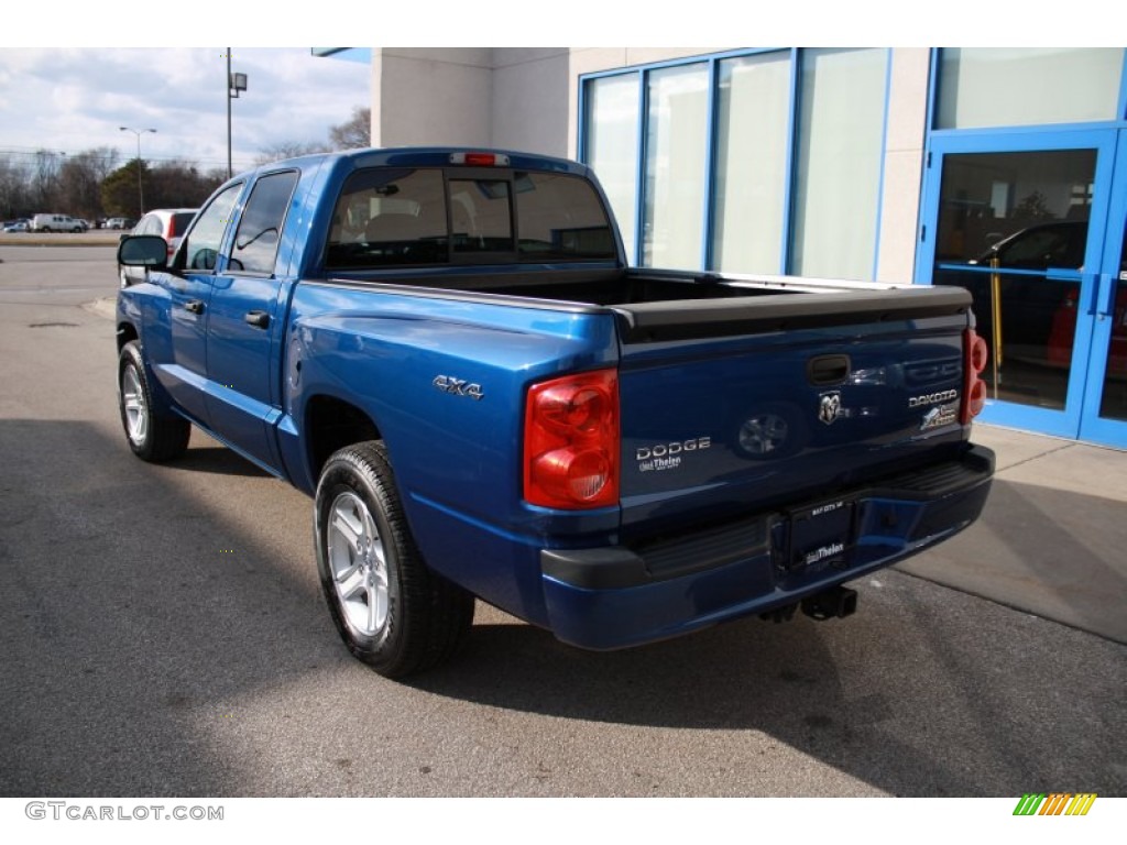 2009 Dakota Big Horn Crew Cab 4x4 - Deep Water Blue Pearl / Dark Slate Gray/Medium Slate Gray photo #6