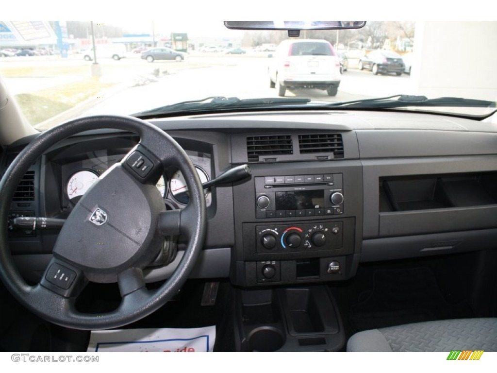 2009 Dakota Big Horn Crew Cab 4x4 - Deep Water Blue Pearl / Dark Slate Gray/Medium Slate Gray photo #8