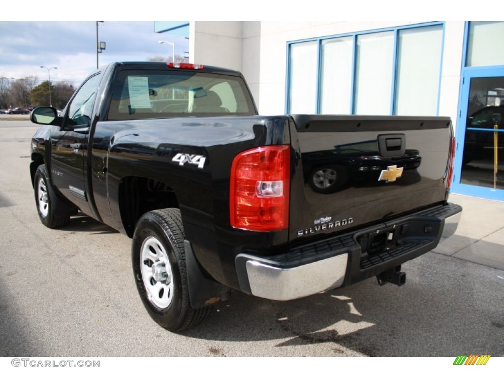 Black 2009 Chevrolet Silverado 1500 Regular Cab 4x4 Exterior Photo #61415269