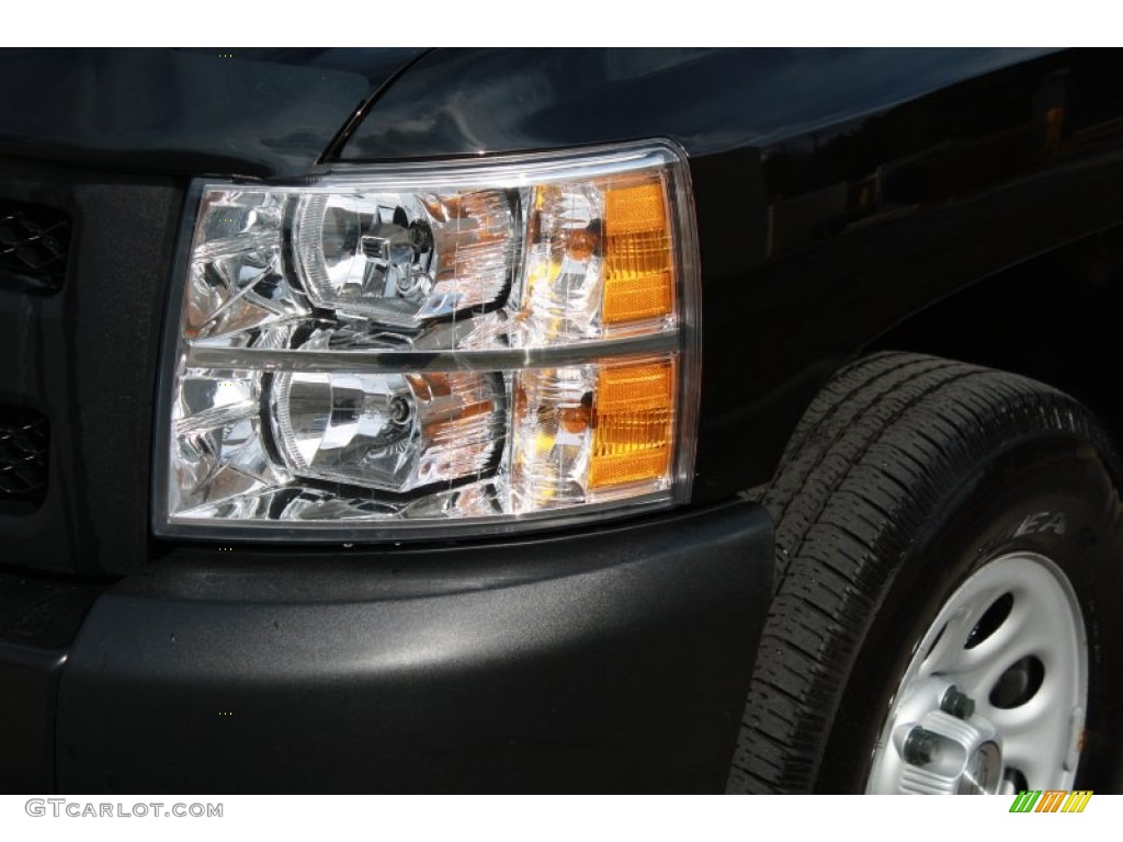 2009 Silverado 1500 Regular Cab 4x4 - Black / Dark Titanium photo #7