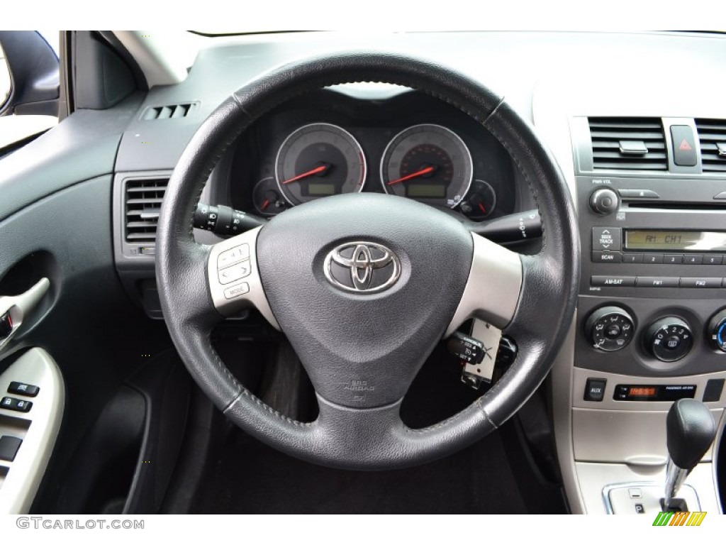 2010 Toyota Corolla S Dark Charcoal Steering Wheel Photo #61418071