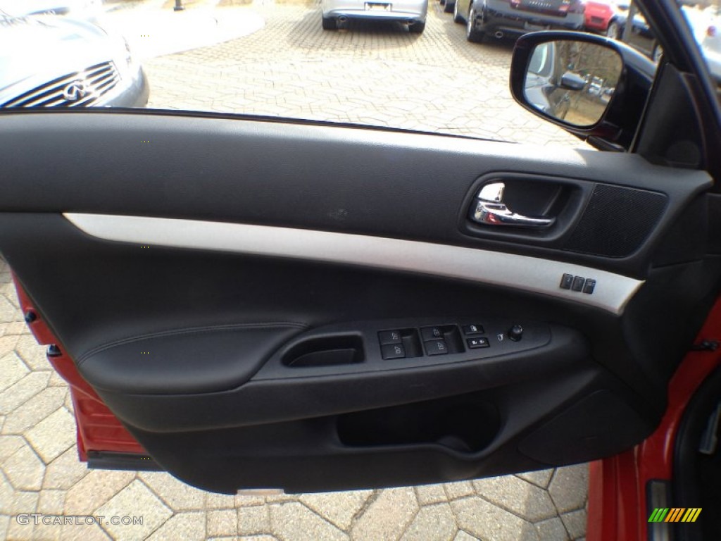 2009 Infiniti G 37 x S Sedan Graphite Door Panel Photo #61420404