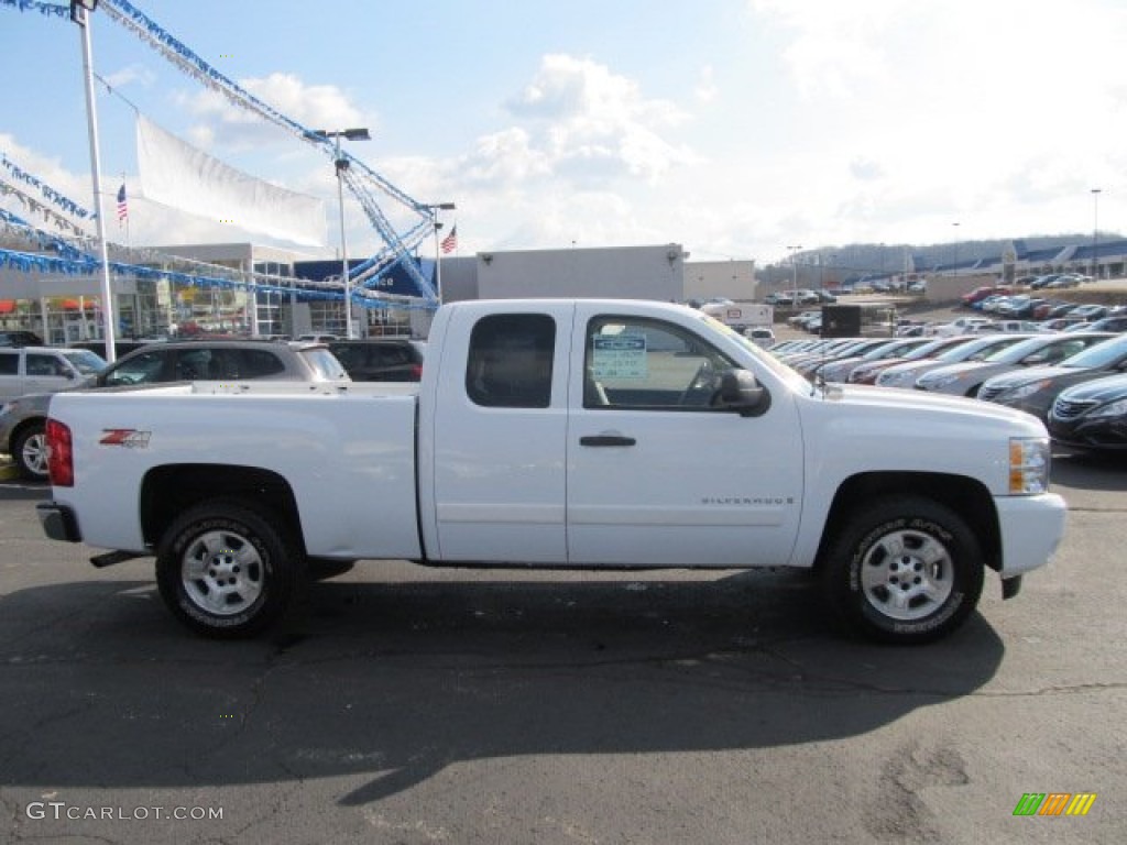 2008 Silverado 1500 LT Extended Cab 4x4 - Summit White / Light Titanium/Ebony Accents photo #2