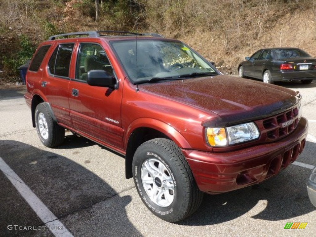 2002 Rodeo LS 4WD - Currant Red Mica / Gray photo #1