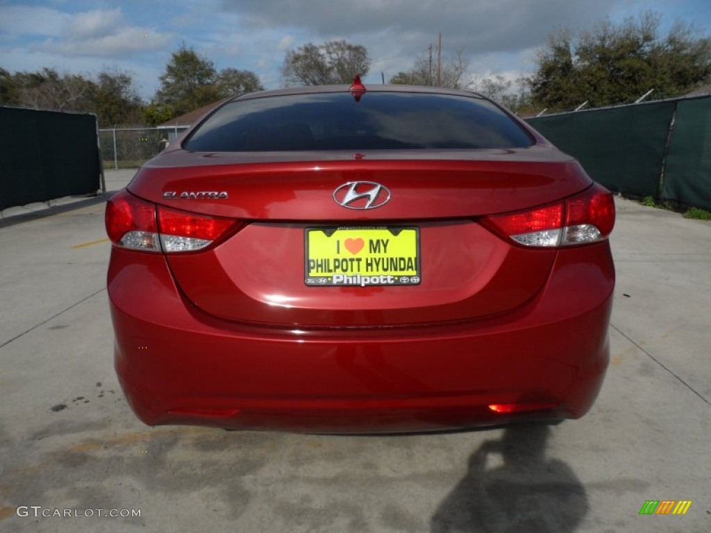 2012 Elantra GLS - Red Allure / Beige photo #4