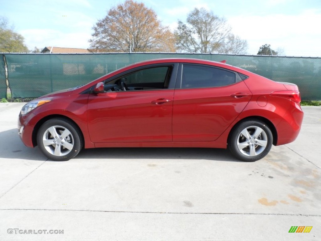2012 Elantra GLS - Red Allure / Beige photo #6