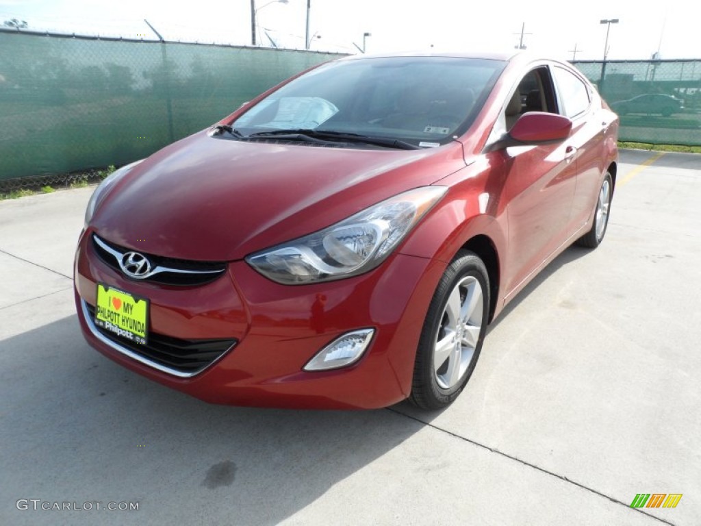 2012 Elantra GLS - Red Allure / Beige photo #7