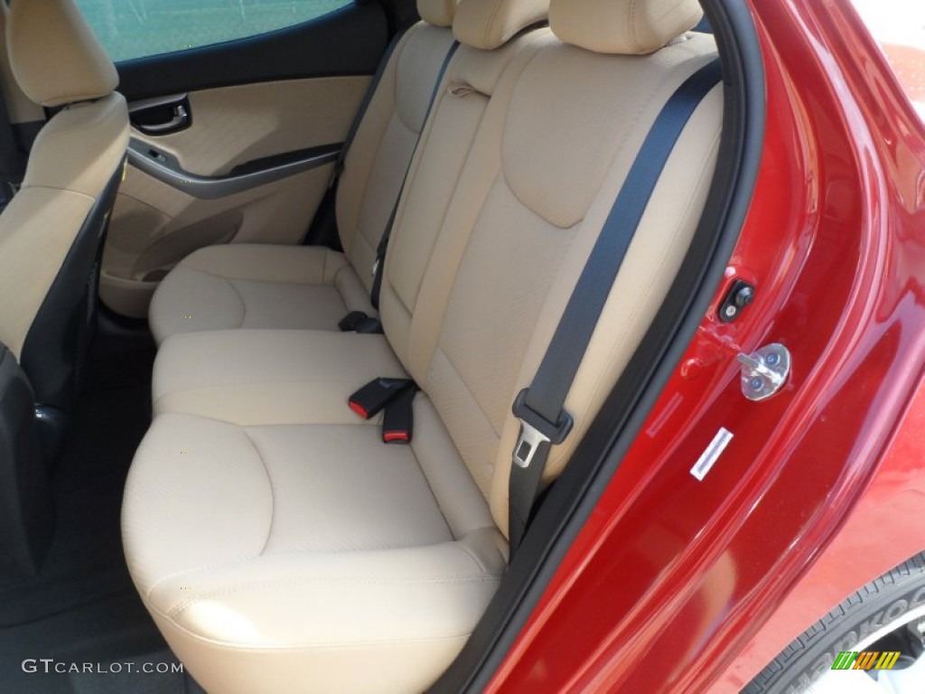 2012 Elantra GLS - Red Allure / Beige photo #20