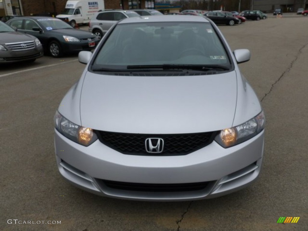 2009 Civic LX Coupe - Alabaster Silver Metallic / Gray photo #2