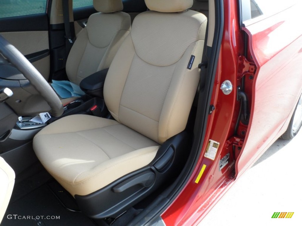 2012 Elantra GLS - Red Allure / Beige photo #23
