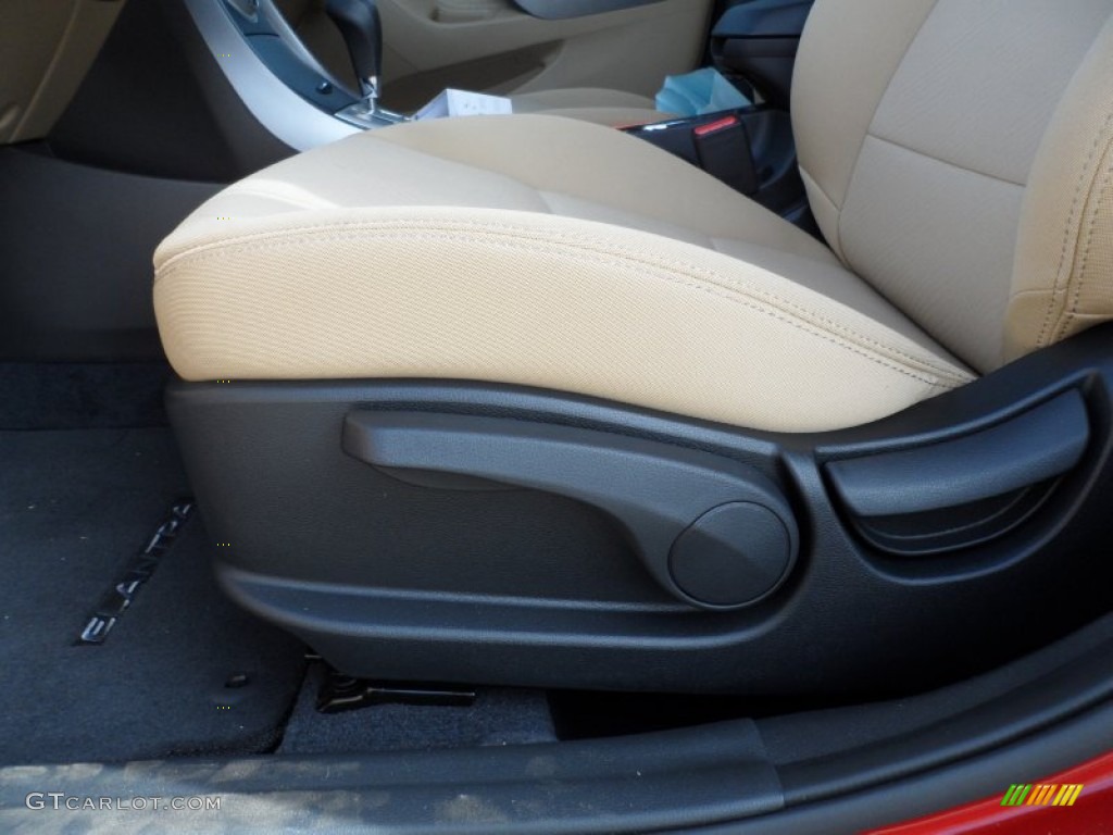 2012 Elantra GLS - Red Allure / Beige photo #24