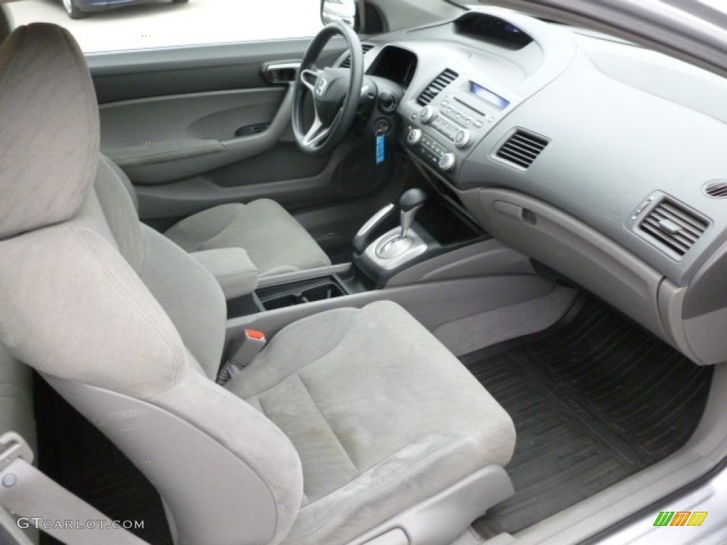 2009 Civic LX Coupe - Alabaster Silver Metallic / Gray photo #10