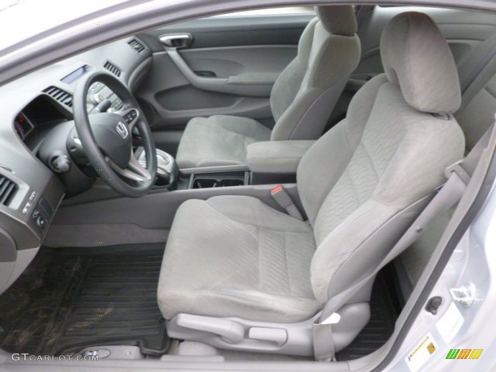 2009 Civic LX Coupe - Alabaster Silver Metallic / Gray photo #14
