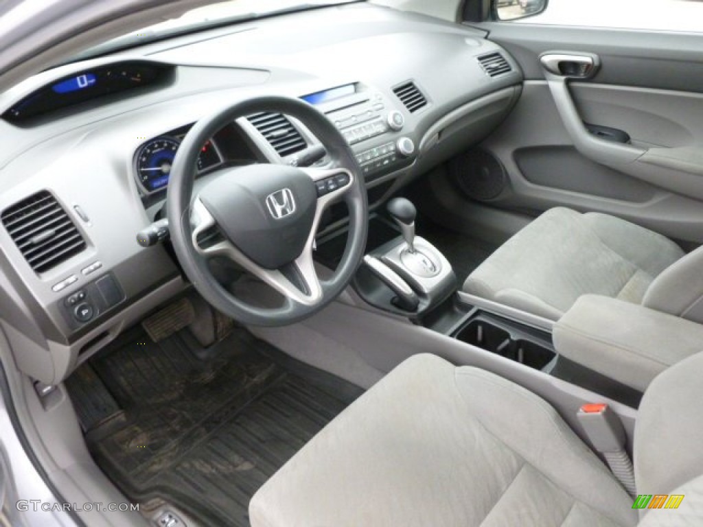 2009 Civic LX Coupe - Alabaster Silver Metallic / Gray photo #15