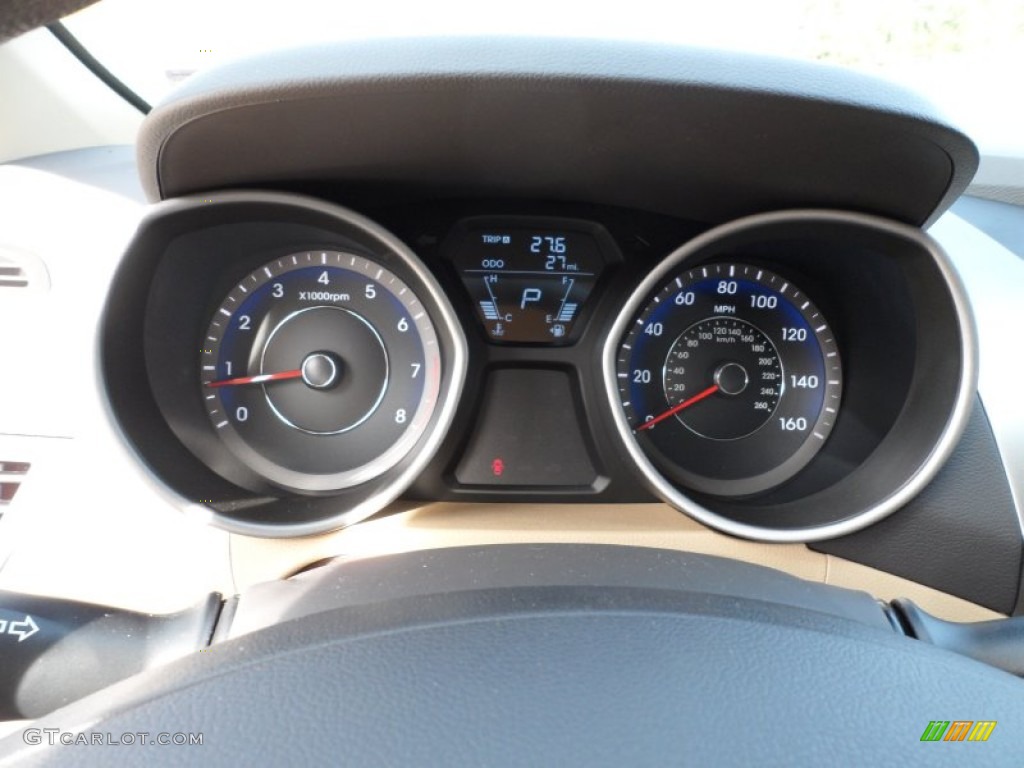 2012 Elantra GLS - Red Allure / Beige photo #31