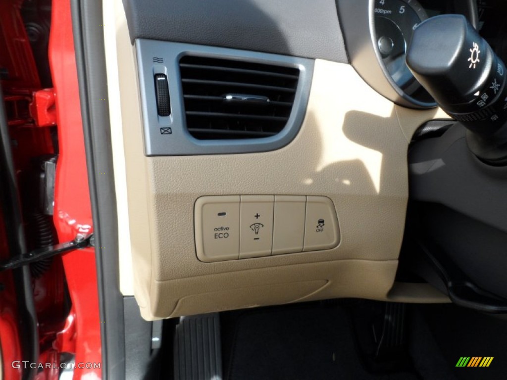 2012 Elantra GLS - Red Allure / Beige photo #32