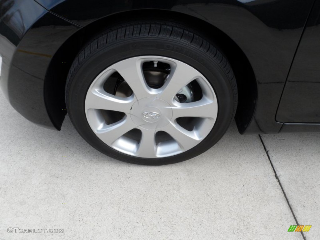 2012 Elantra Limited - Black Noir Pearl / Gray photo #11