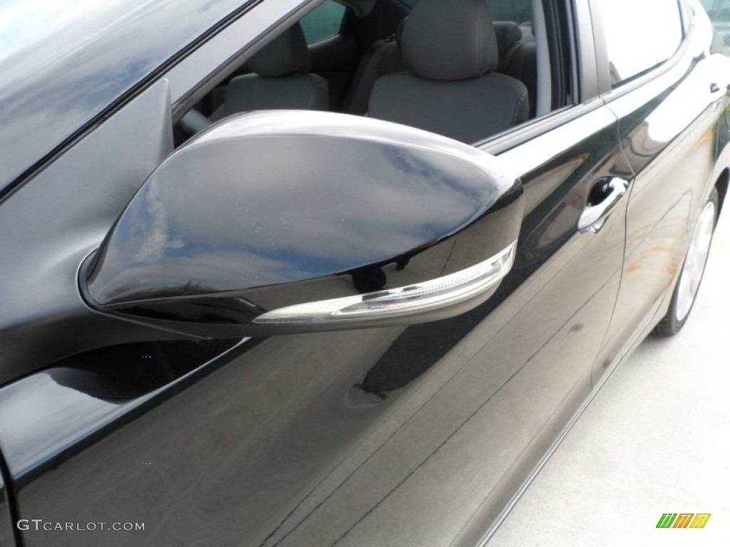 2012 Elantra Limited - Black Noir Pearl / Gray photo #12