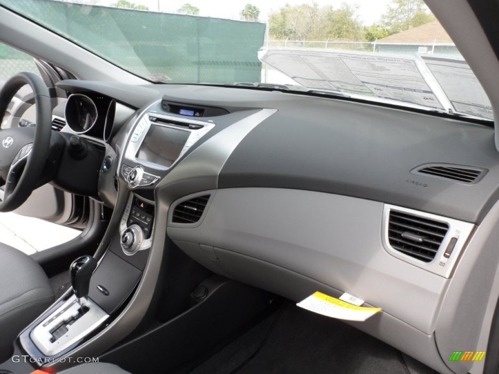 2012 Elantra Limited - Black Noir Pearl / Gray photo #19
