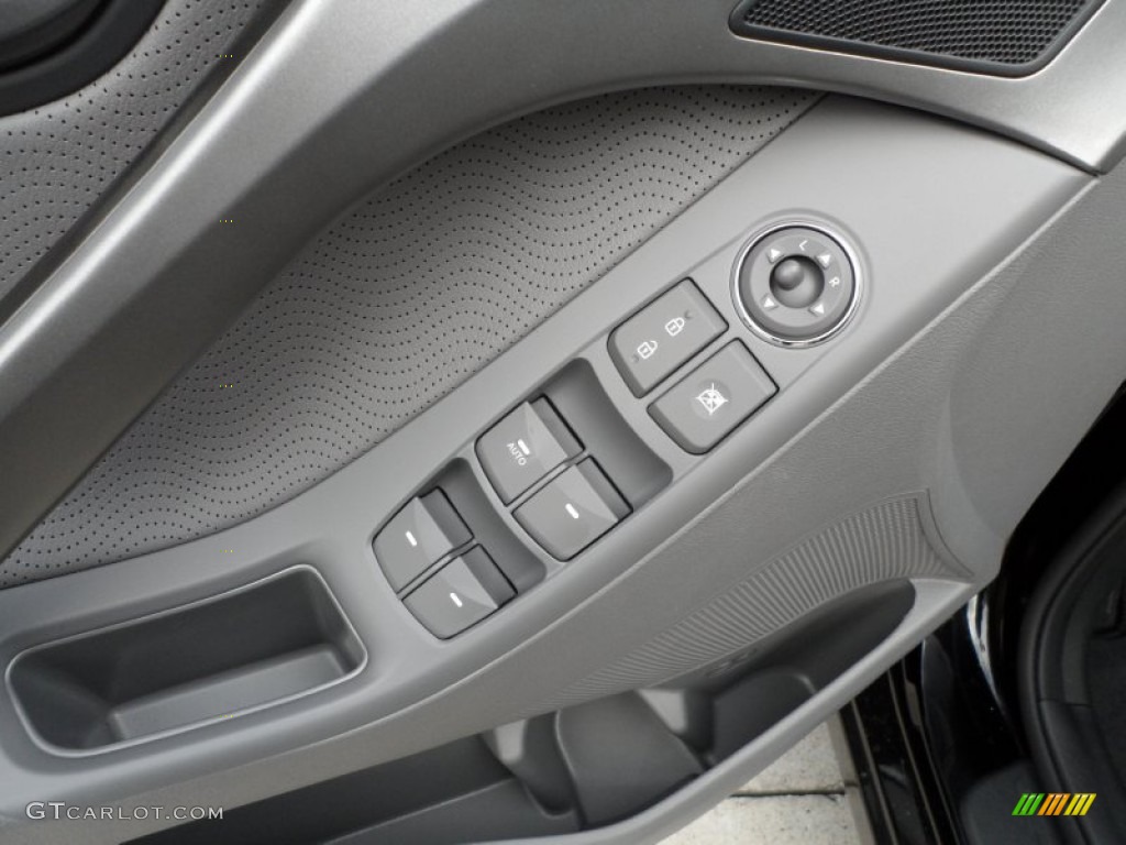 2012 Elantra Limited - Black Noir Pearl / Gray photo #23