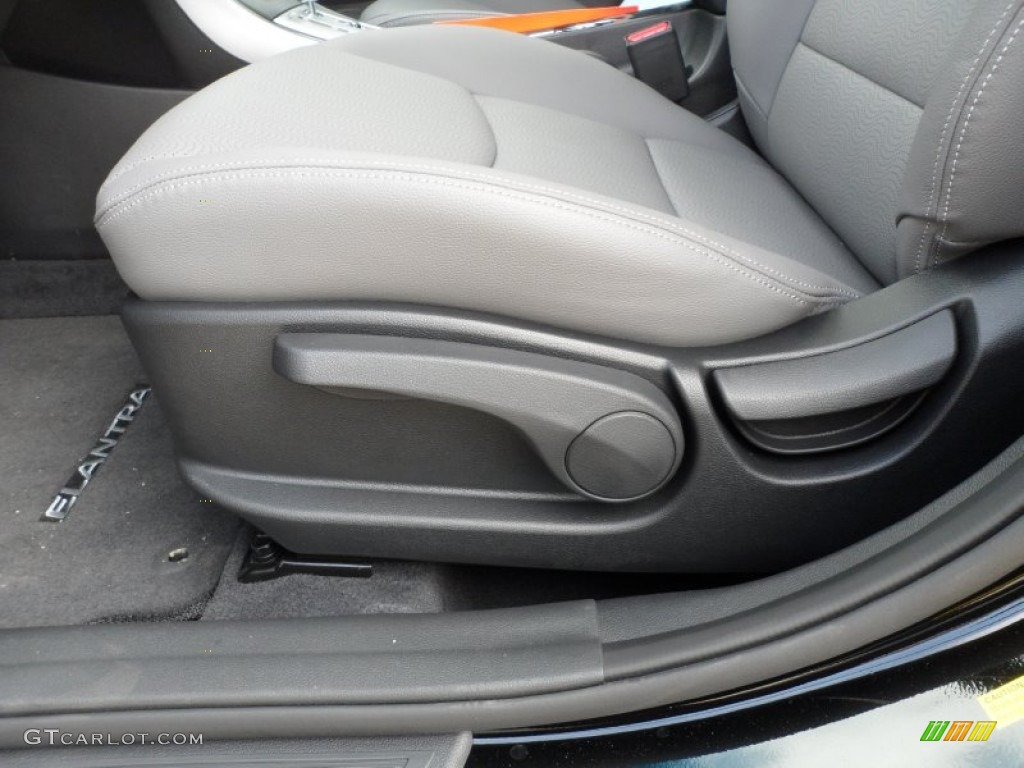2012 Elantra Limited - Black Noir Pearl / Gray photo #25