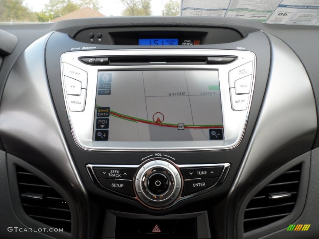 2012 Elantra Limited - Black Noir Pearl / Gray photo #29