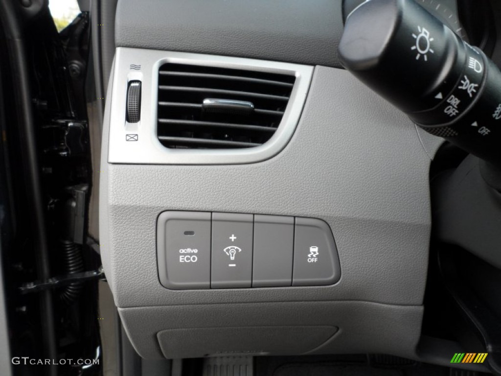 2012 Elantra Limited - Black Noir Pearl / Gray photo #35