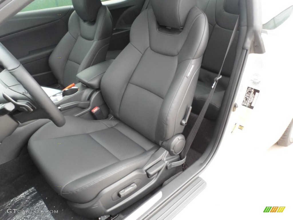 Black Leather Interior 2012 Hyundai Genesis Coupe 3.8 Grand Touring Photo #61426009