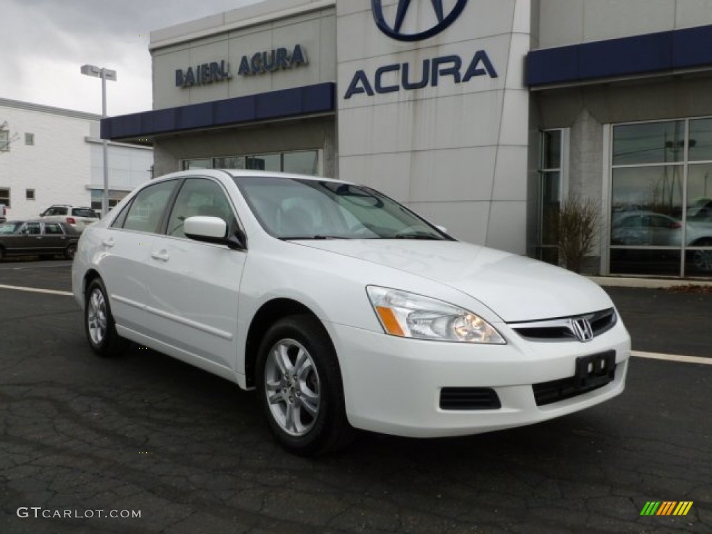 2006 Accord SE Sedan - Taffeta White / Ivory photo #1
