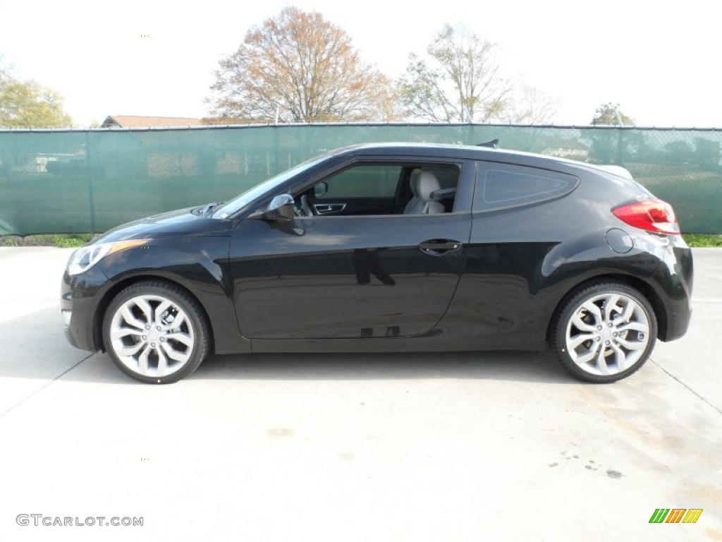 2012 Veloster  - Ultra Black / Gray photo #6