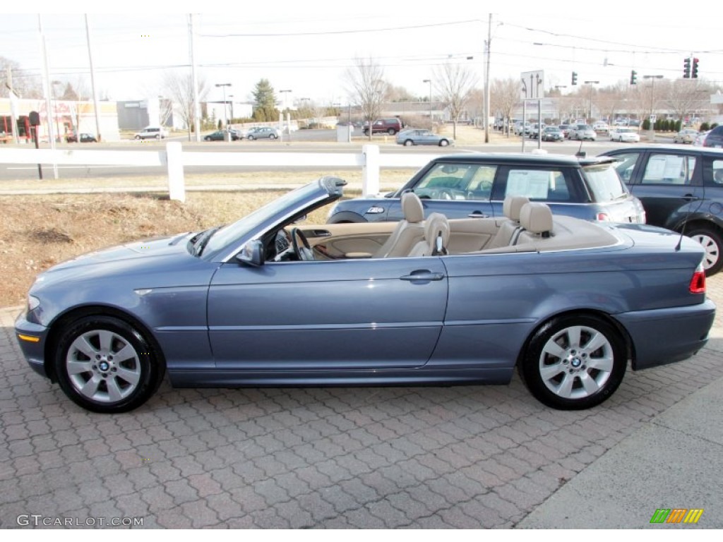 2005 3 Series 325i Convertible - Steel Blue Metallic / Sand photo #10