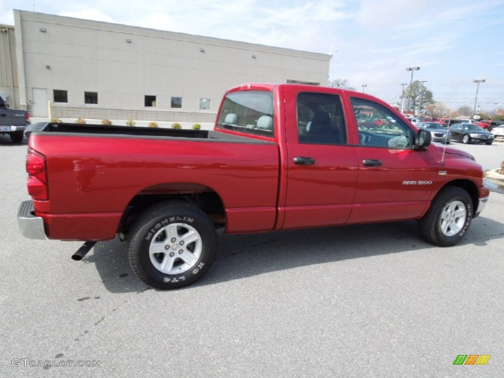 2007 Ram 1500 SLT Quad Cab - Inferno Red Crystal Pearl / Medium Slate Gray photo #5