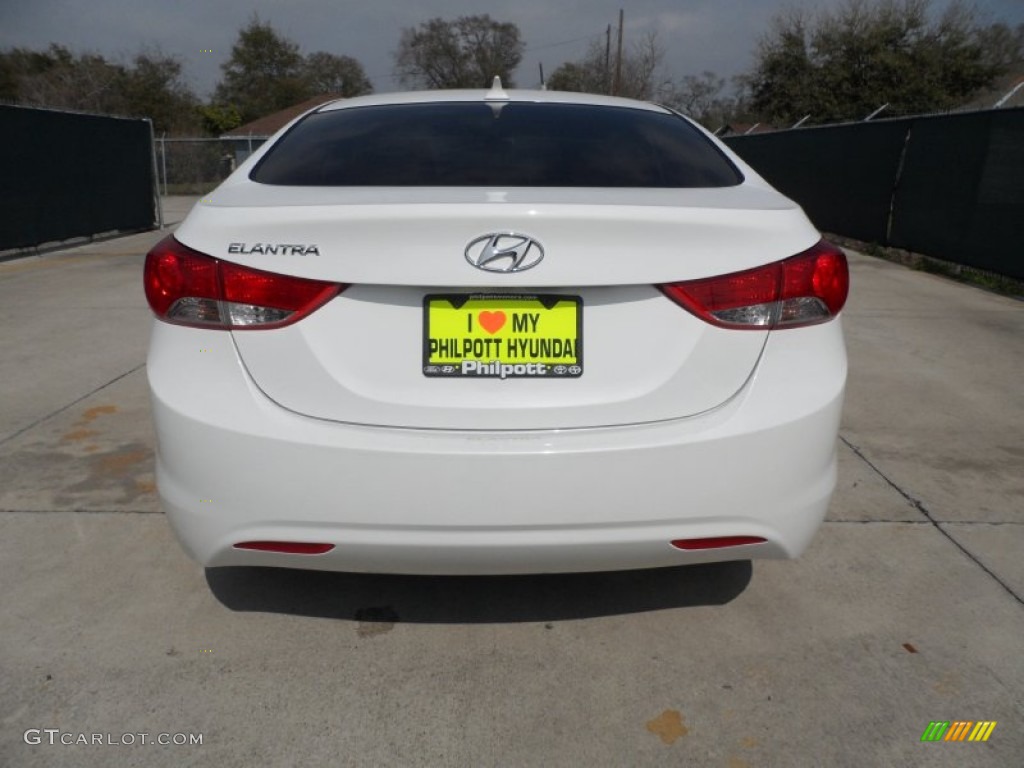 2012 Elantra GLS - Shimmering White / Beige photo #4