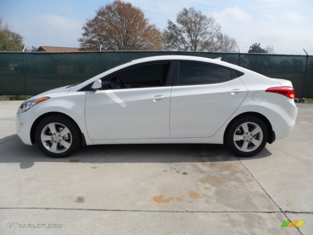2012 Elantra GLS - Shimmering White / Beige photo #6