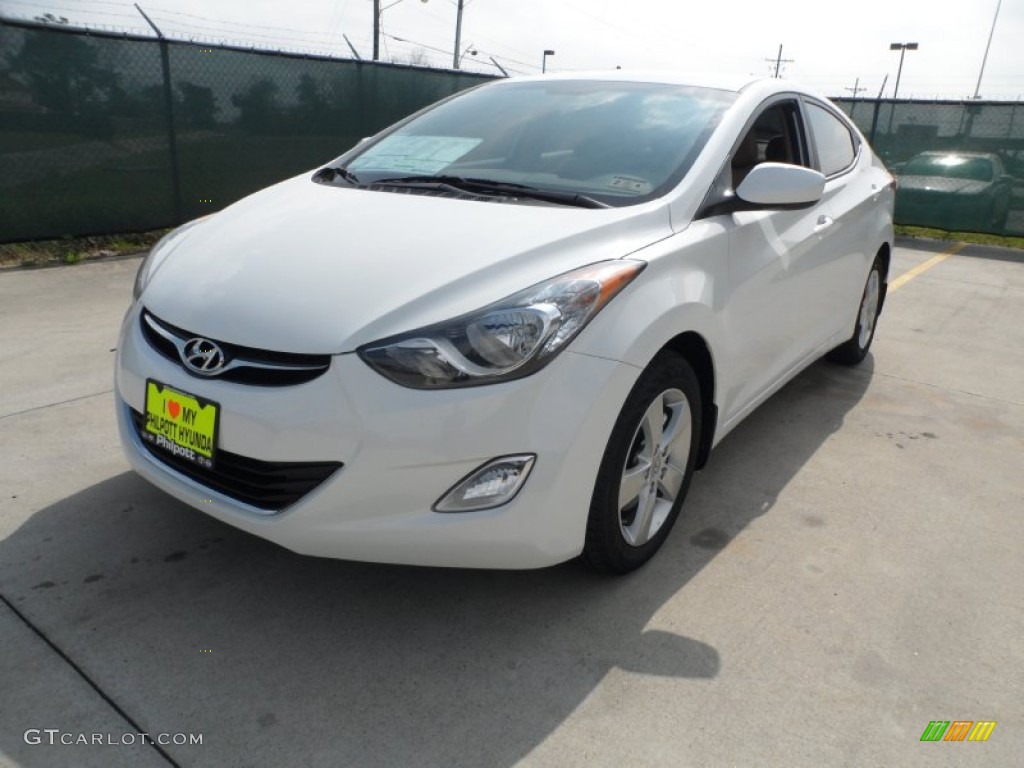 2012 Elantra GLS - Shimmering White / Beige photo #7