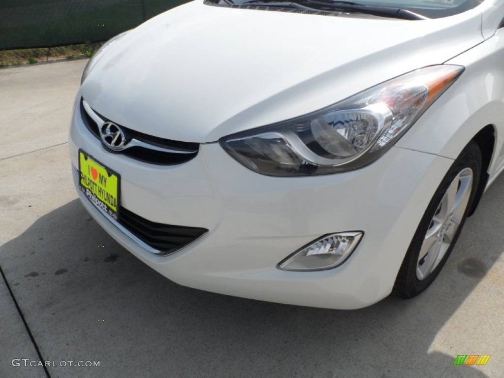 2012 Elantra GLS - Shimmering White / Beige photo #10