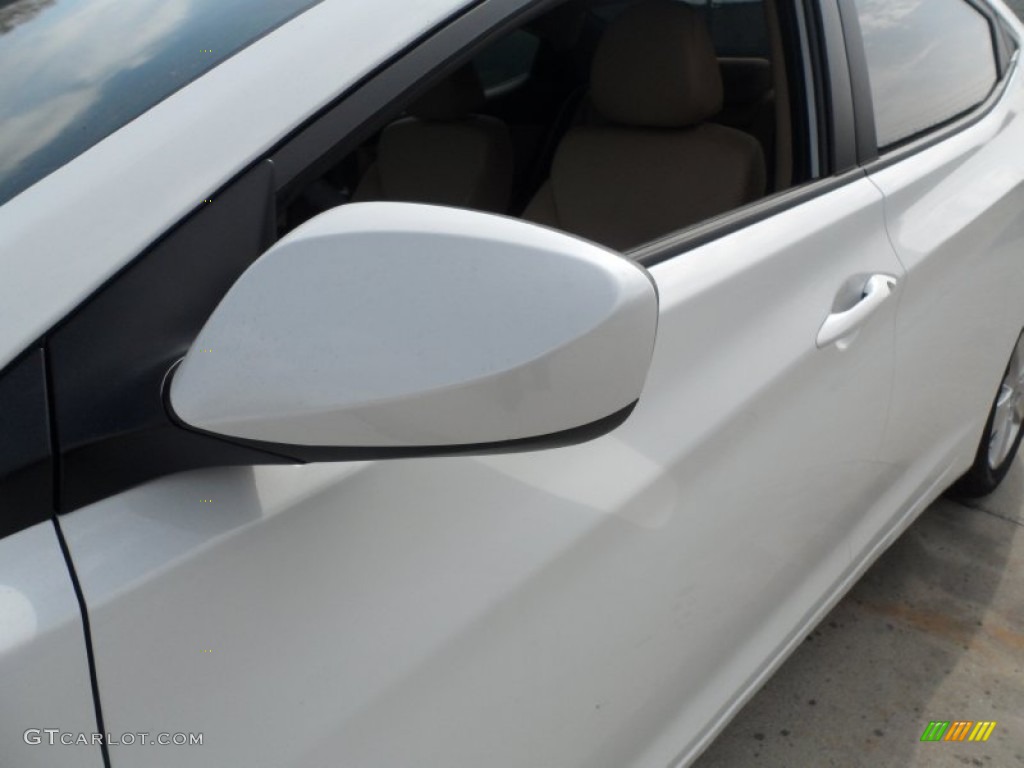2012 Elantra GLS - Shimmering White / Beige photo #12