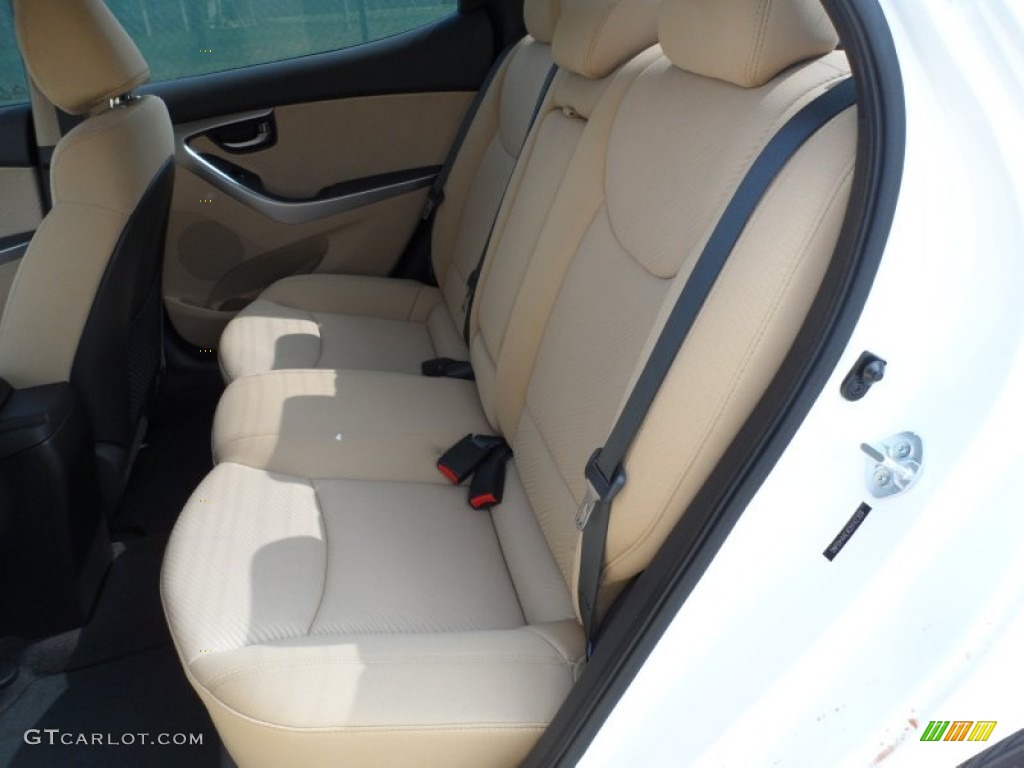 2012 Elantra GLS - Shimmering White / Beige photo #20